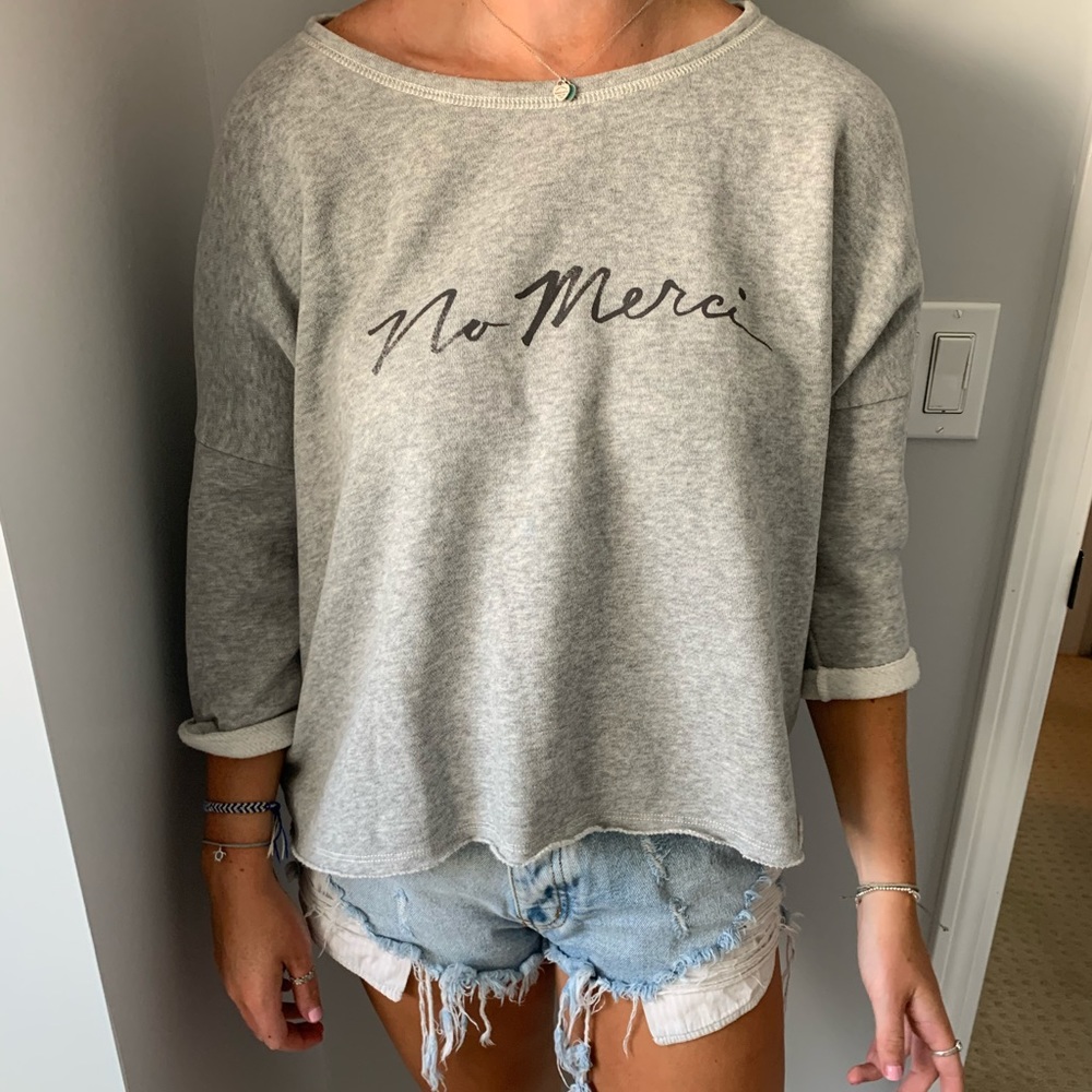 cropped crew neck